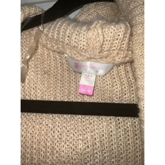 No Boundaries Juniors Hooded Cocoon Cardigan‎ Sweater Midweight - Picture 6 of 8